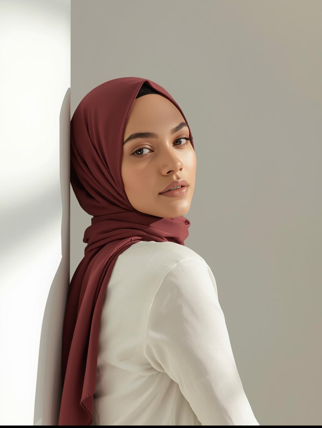Rosewood Georgette Hijab