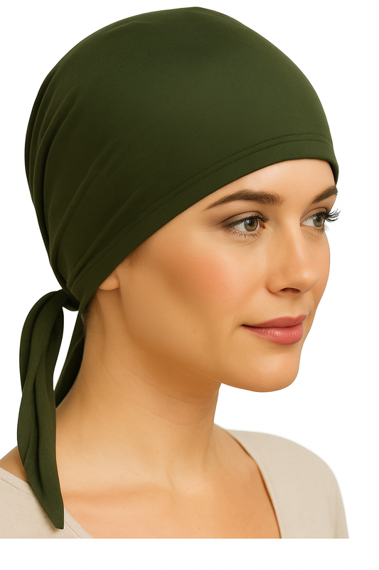 Olive Green Hijab Cap