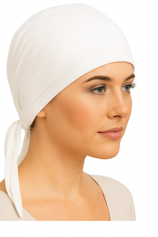 White Hijab Cap