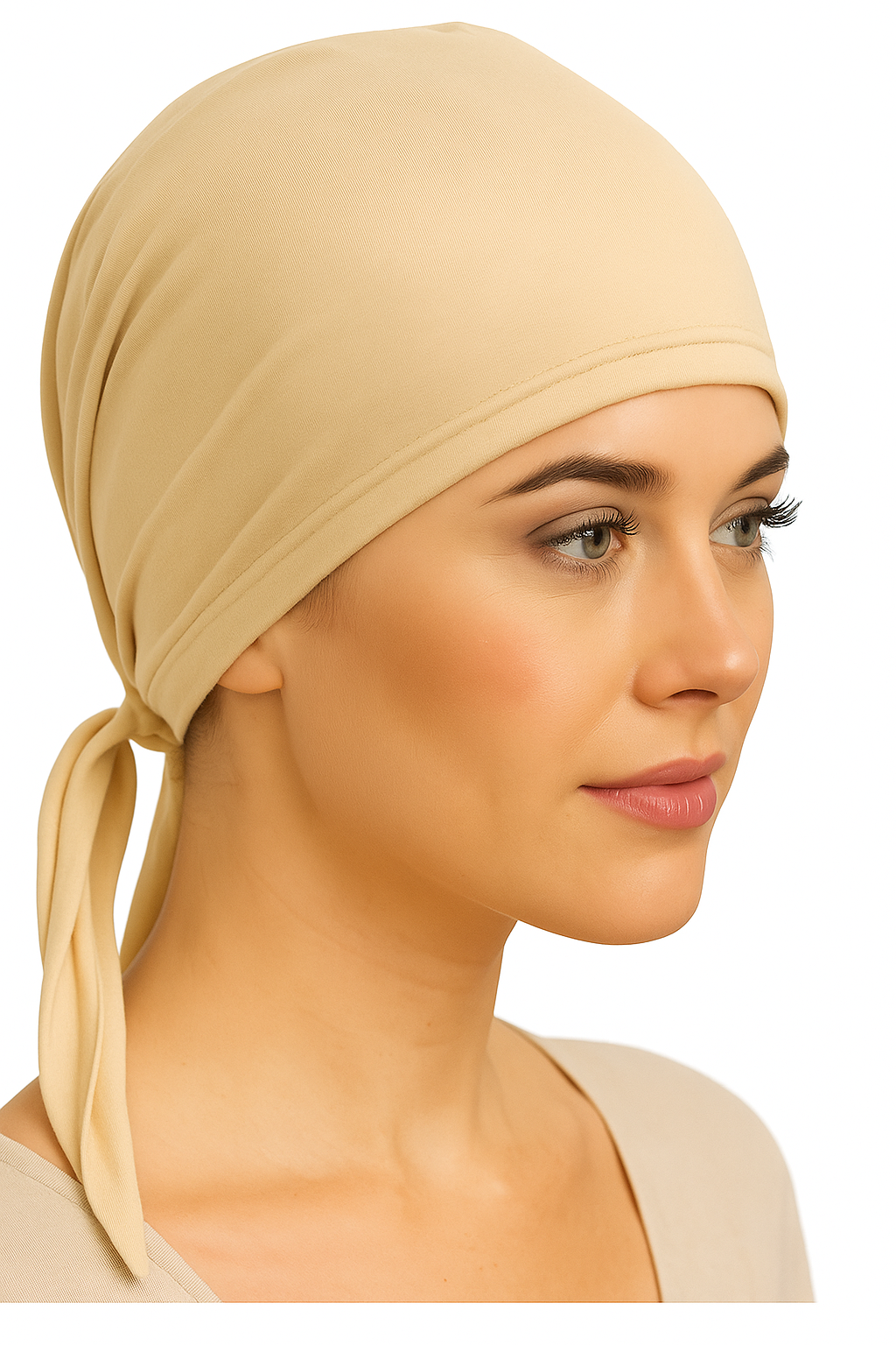 Skin Tie Back Hijab Cap