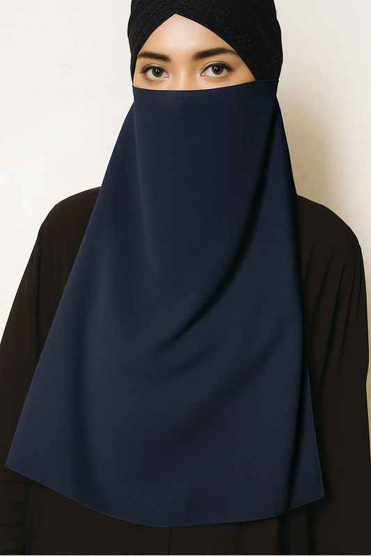 Navy Niqab – Classic Modesty in Deep Elegance