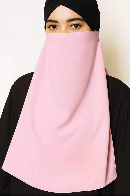 Baby Pink Niqab – Soft Beauty with Delicate Charm