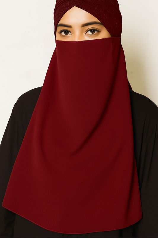 Maroon Niqab – Rich Elegance with Modest Comfort