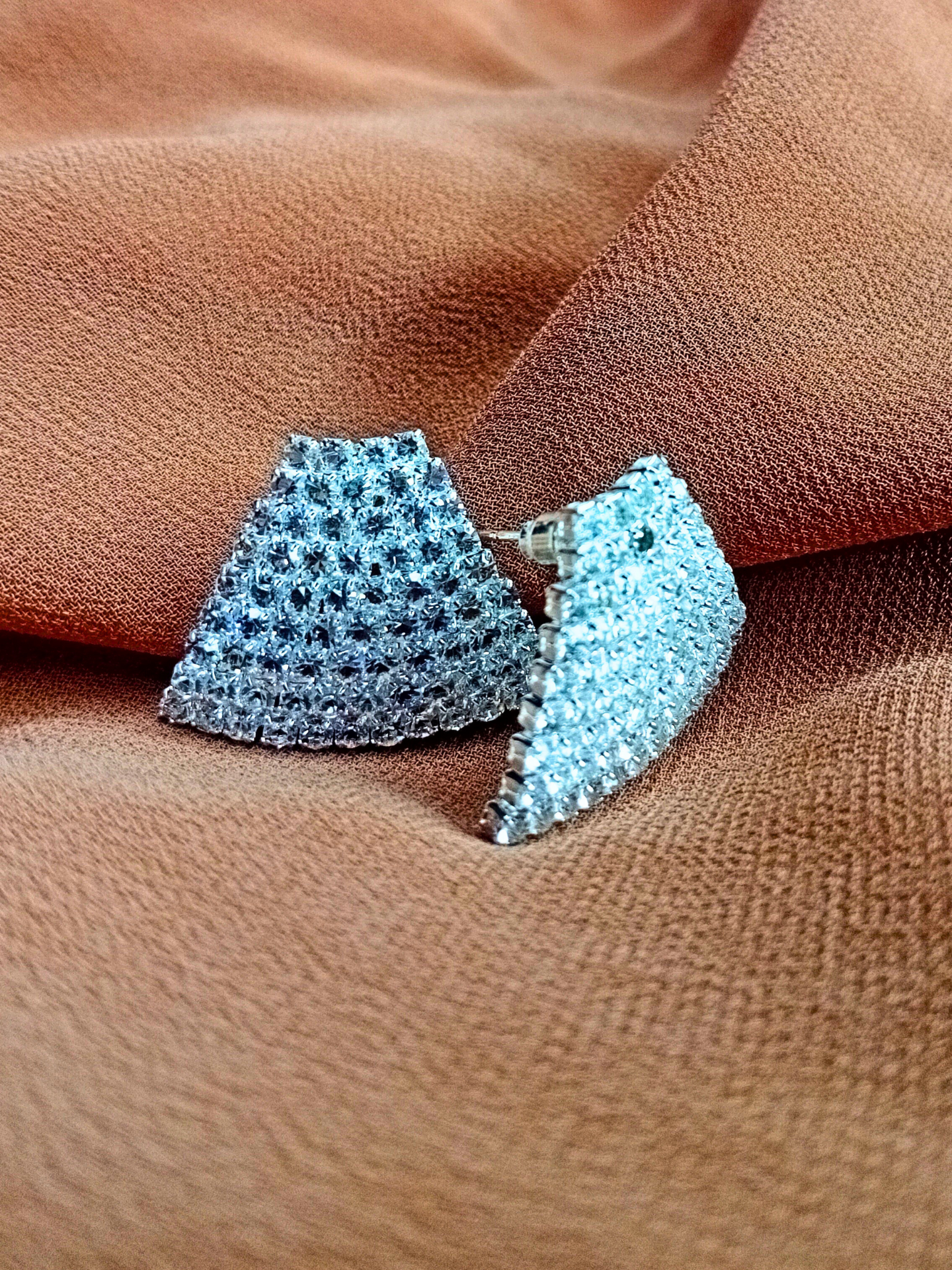 Sparkling Silver Statement Earrings