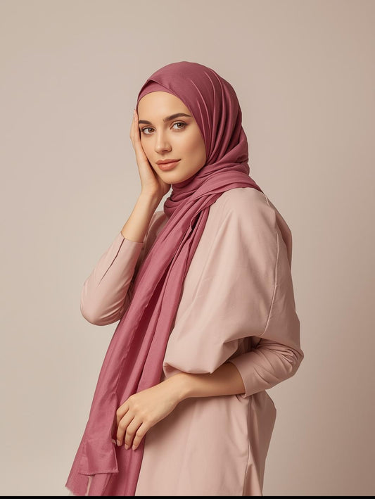 Raspberry Pink Georgette Hijab