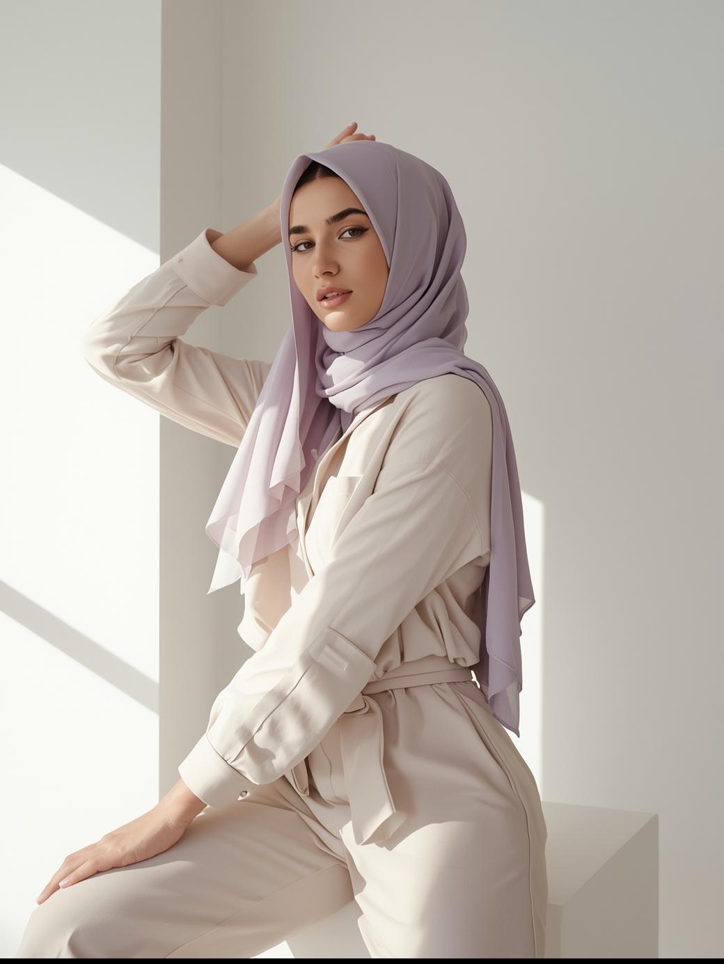 Muted Lavender Georgette Hijab