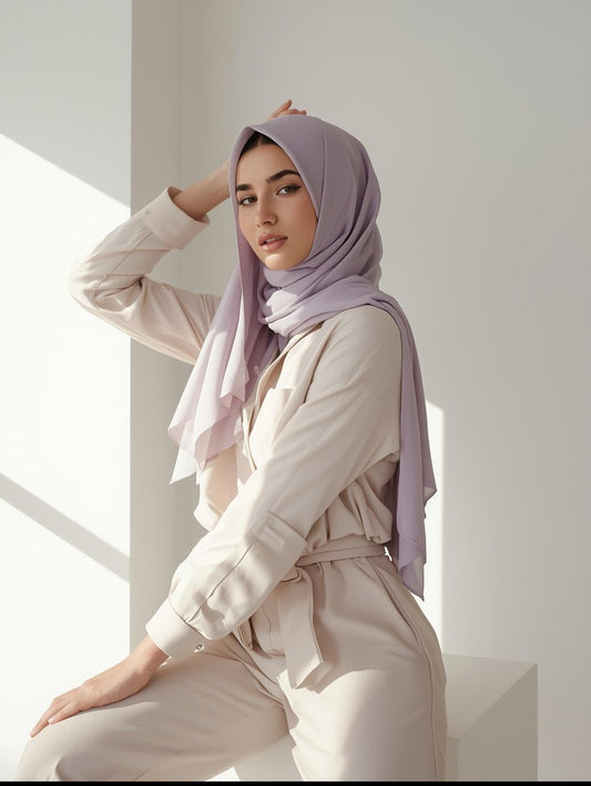 Muted Lavender Georgette Hijab