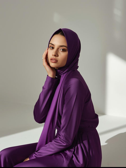 Purple Georgette Hijab