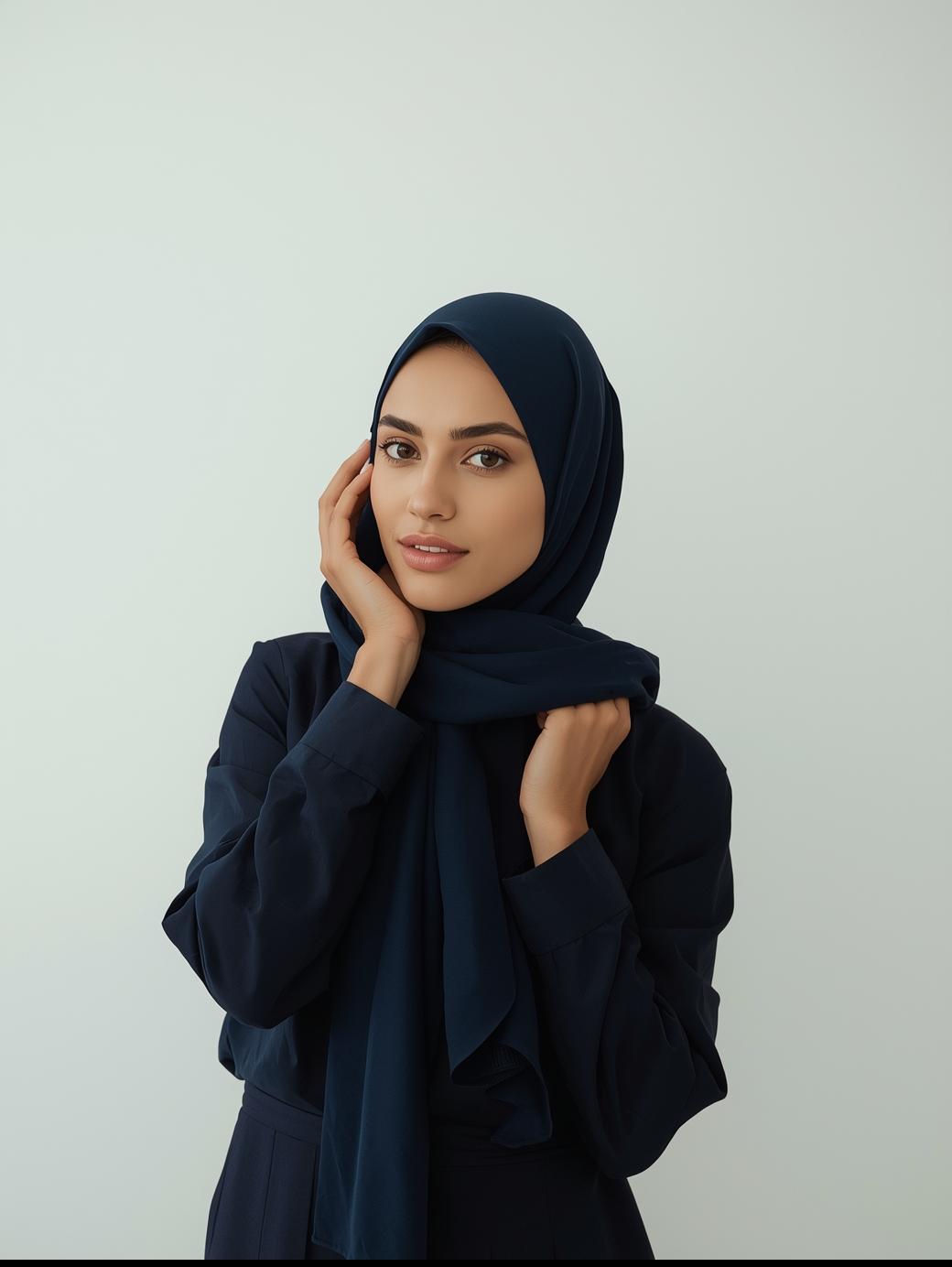Navy Blue Hijab